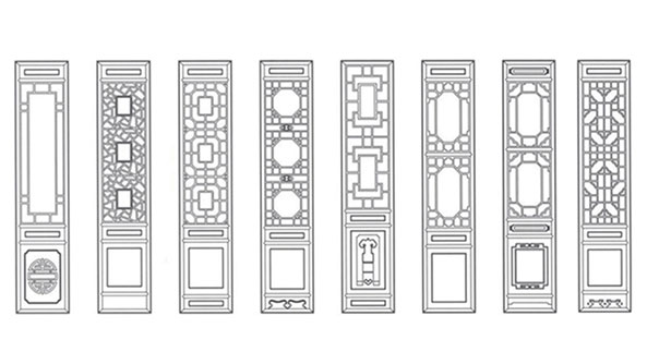 武江喜迎门中式花格CAD设计图样式大全
